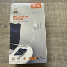 LDNIO 3port 65W Super Fast Charge Wall Charger, New & Sealed