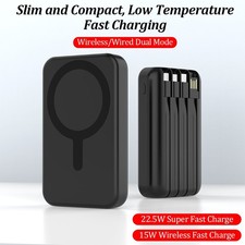90000mAh 15W Wireless Magnetic Power Bank Fast Charger Portable External Battery