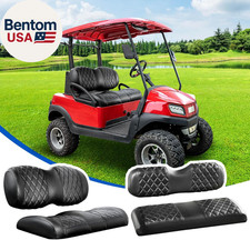 Golf Cart Front Rear Seat Covers Kit, Front Seat Covers Fits Club Car Precedent/