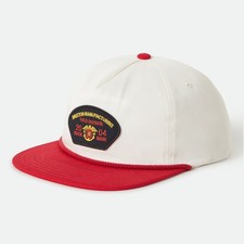 BRIXTON DIVISION MP SNAPBACK CAP OFF WHITE RED