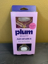 Plum Beauty White Jade Roller Dual Sided With Large And Small Stones