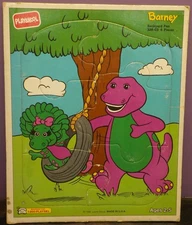 Playskool Barney Backyard Fun 6 Piece Puzzle 1993 Barney Puzzle Vintage