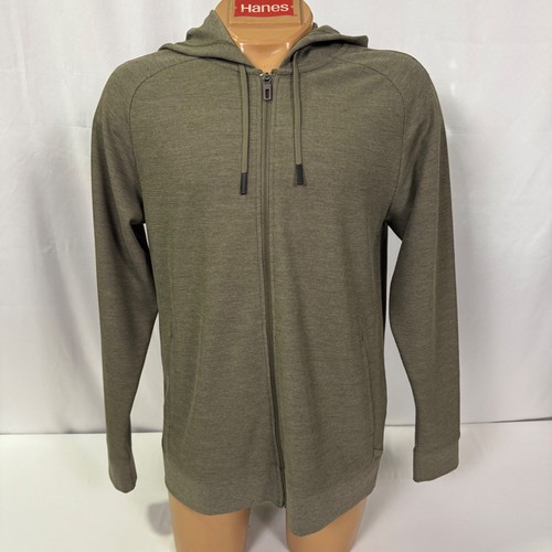 VRST Mens Full Zip Hoodie Medium Green Casual Activewear