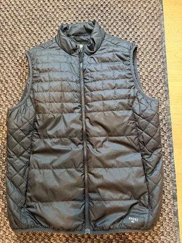Rhone Nordic Quilted Puffer Vest Mens Large L Black - product listing photo