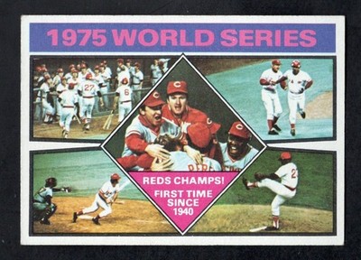1976 Topps Baseball #462 Reds Champs! 1975 World Series Summary EX-MT *centered*