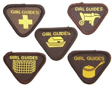 GirlGuiding Brownie Badges First Aid, Gardener, Toymaker, Home Safety, Cook