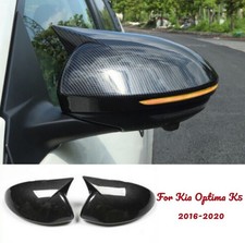 Carbon Fiber Side Ox Horn Rearview Mirror Cover Trim For 2016-2020 Kia Optima K5