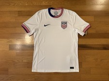 New M Nike USA USMNT 24/25 Home Stadium Soccer Jersey Kit White FJ4278-100 Men