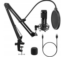 LifeBee NX4 Microphone USB Professionnel – Kit Podcast Streaming Gaming Studio