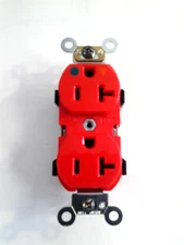 LEVITON 5362-IGR Isolated Ground Duplex Receptacle 2 Pole, 3 Wire, Red, 20A 125V