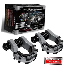  D Ring Shackles 3/4" Mega Shackle (2 Pack) 3/4 Inch Mega Shackle Gray & Black