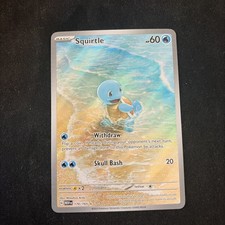 Squirtle Rara Carta Illustrazione 170/165 Scarlatto e Viola 151 Edizione Inglese