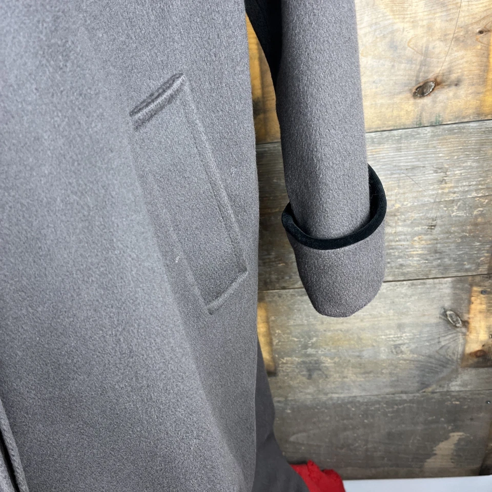 Abrigo de lana de trinchera Forecaster Of Boston talla 12 de colección con cuello de terciopelo años 60 80 90 Foto 3 de 4