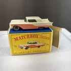 Vintage Matchbox Lesney 75 Ford Thunderbird White Salmon Grey Wheels, Repro Box