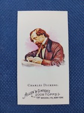 2008 Topps Allen and Ginter Champions Charles Dickens Mini #219 A & G Back NM
