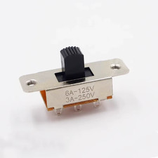 2pcs SS-23F19 SS23F19 8mm slide toggle switch 6pin Double Pole 3 Throw Position
