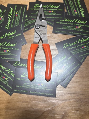 #ad NEW Snap On LN46ACF Needle Nose Slip Joint ORANGE Handle Plier Set $99.99