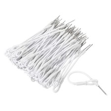 100Pcs Security Tags Lanyards Wire Loop (4", White), PC Plastic Cable Loop