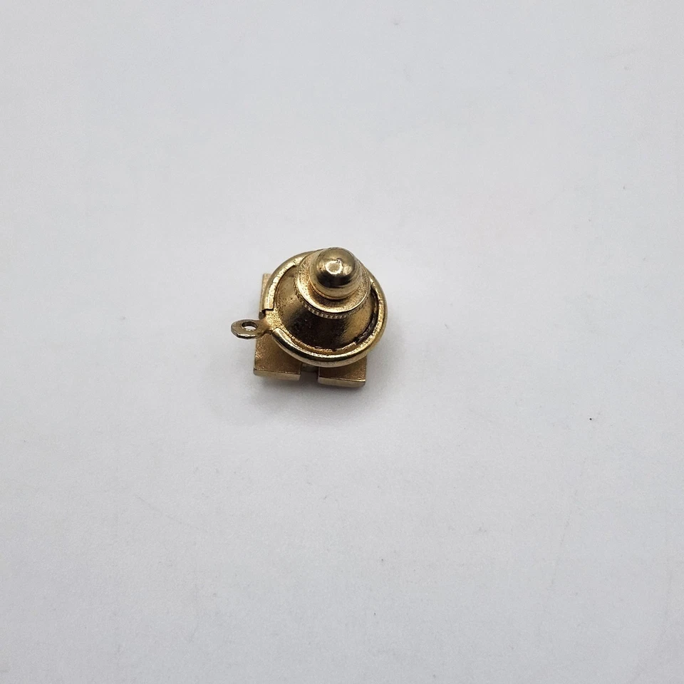 Vintage Masonic Square Compass Lapel Pin Tie Tack Gold Tone Small Freemason KS2 - Image 2 of 4