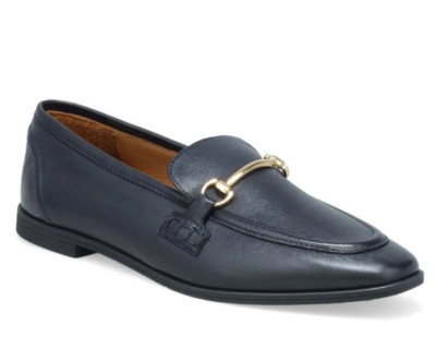 Miz Mooz Paulina Women's Leather Loafer Shoes Flats Black Size 37 / US 6.5 - 7