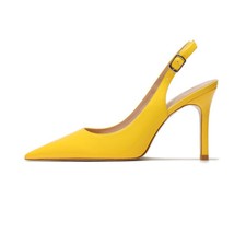 Elegant Women's Shoes Pointed Toe High Heels Slingback Buckle Strap 9cm Sandals
