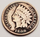 1908 P Indian Head Cent Penny  *VG DETAILS - VERY GOOD DETAILS*  *FREE SHIPPING*