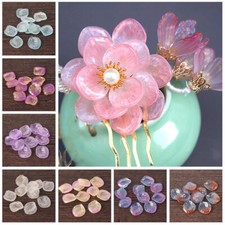 10pcs 20mm Flower Petal Glass Loose Lampwork Craft Beads for Jewelry Making