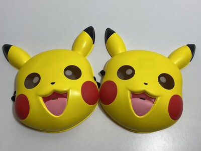 (2) Genuine Authentic 2019 Disguise Nintendo Pokémon PIKACHU Adult/Kids Masks