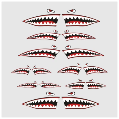 MBBE 1:18 - 1:24 Aufkleber Set Shark - Haimaul Rat Rod - Tuning Youngtimer & US Cars