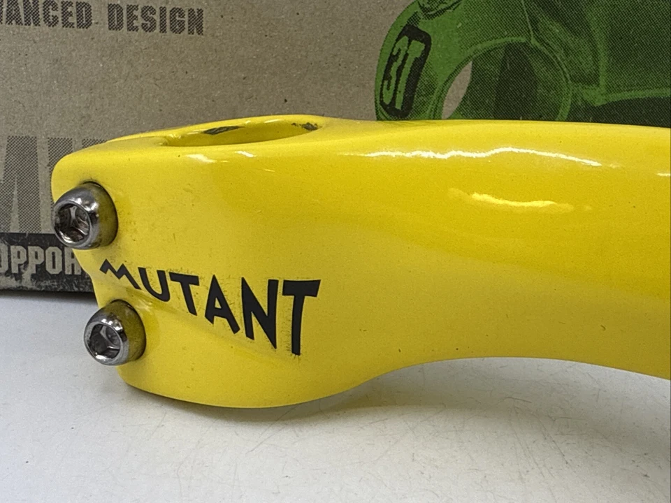 NOS 3T Yellow MUTANT Stem 1" 25.8mm Clamp 130mm Length - Image 2 of 4