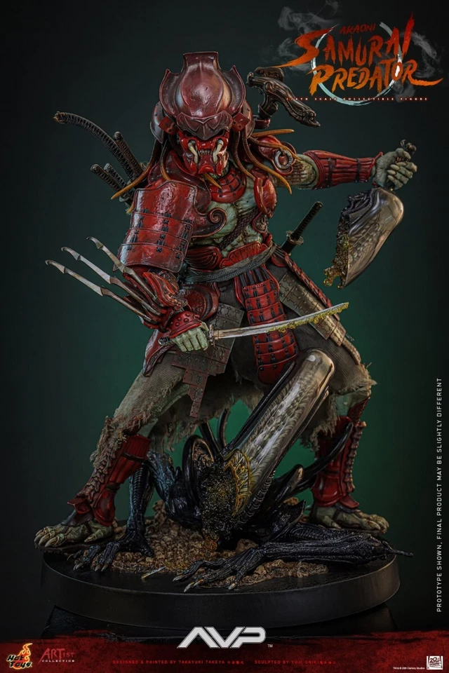 In Stock New Hot Toys AC06 1/6 Alien vs. Predator Akaoni Samurai Predator Figure - Image 3 of 4