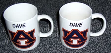 Set of 2 - Alburn - Ceramic Coffee Mug Cup - Personalized Dave