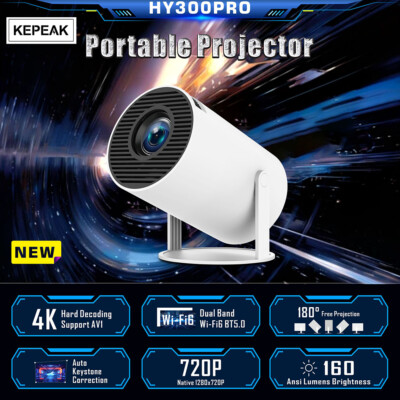 10000 Lumen LED Projector Freestyle 4k 1080p Mini Home Theater WiFi Bluetooth US