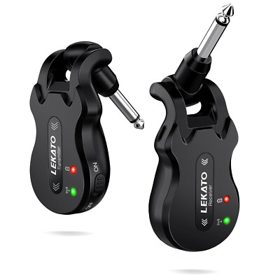 LEKATO Wireless Guitar System Electric Guitar Transmitter Receiver 4 Channels