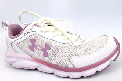Under Armour Charged Assert 9 Womens Athletic Training Shoes Size 9.0 White Pink
