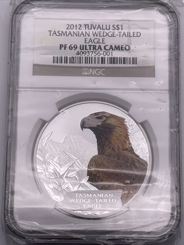 2012 Tuvalu 1oz Silver Proof Coin Wedge Tailed Eagle PF69 NGC 5000 Mintage