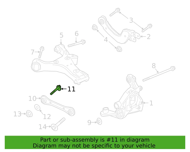 Paquete de 3 pernos inclinables de alineación trasera Lincoln Corsair 2020-2024 OEM W720118-S439 Foto 3 de 4
