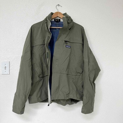 Mens PATAGONIA Stretch SST Vintage Fishing DWR Jacket Rain Coat 