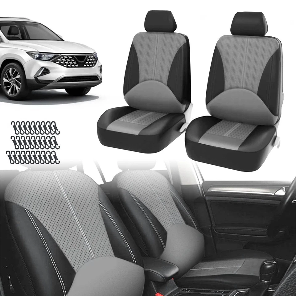 For Mitsubishi Triton Car Front Seat Covers Full Set Leather Cushion Protector - image 3 of 4