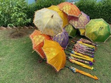 Decorative Umbrella wholesale Lot Cotton Indian Handmade Vintage Sun Parasol