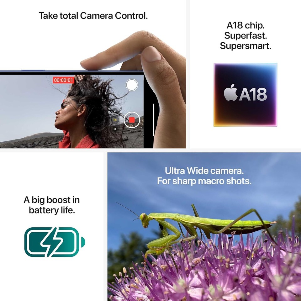 Apple iPhone 16 128GB 5G SIMFree Smartphone Unlocked DualSIM