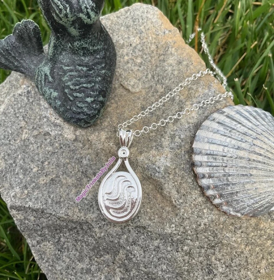 H2O просто добавить воды милый мини медальон Cleo синий родия покрытием Rolo цепочка ожерелье - Изображение 3 из 4