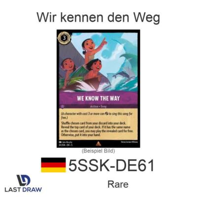 Lorcana We Know the Way | 5SSK-EN61 | Rare | German