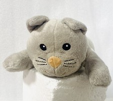 Melissa Doug Cat Plush Gray Kitty Laying Down Stuffed Animal Toy 9  