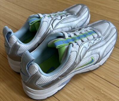 Nike Unisex Laceless Sneakers 315440-141 Size 6Y/ In Women’s  White/Gray/Blue