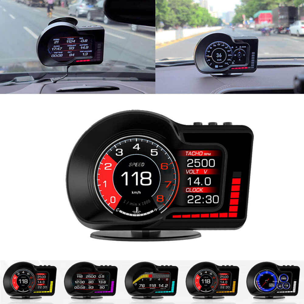  Qfansi GPS Digital Speedometer Car Head Up Display HUD Odometer  Overspeed Alarm Universal with Speed MPH, Compass Direction, Clock,  Altitude, Fatigue Driving Reminder : Electronics