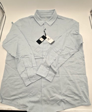 Men's Casual Polo Shirt Long Sleeve Stretch Cotton Blend Classic Fit NEW