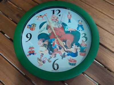Coca-Cola Santa's Toy Shop Musical Clock