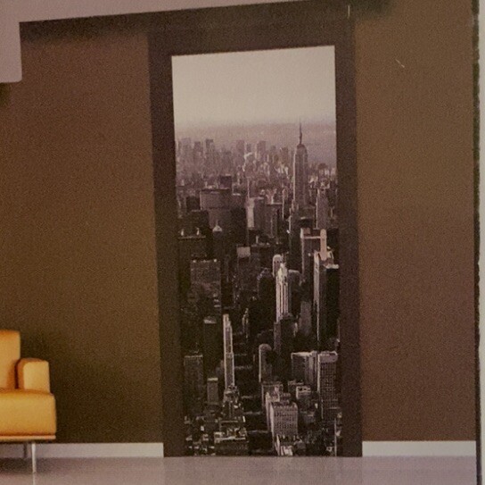 DOOR WALLPAPER MURAL NEW YORK EMPIRE STATE PHOTO WALL PAPER POSTER ROOM BED