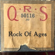 QRS 50116 PIANO WORD ROLL ROCK OF AGES.